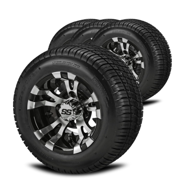 RM Cart 10" Warlock Black/Machined on 205/50-10 Deli Low Profile Tires